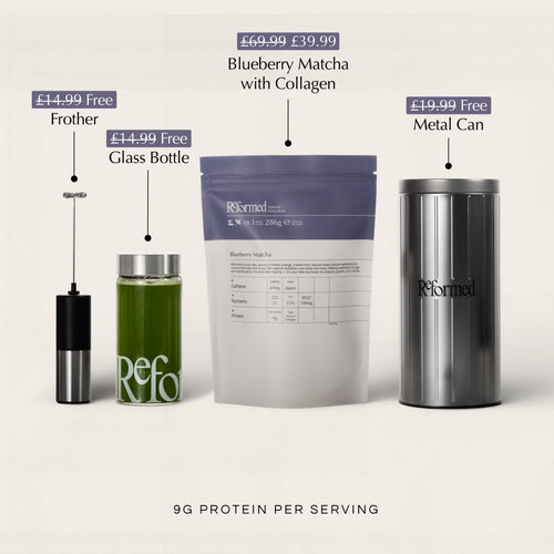 Blueberry Matcha with Collagen