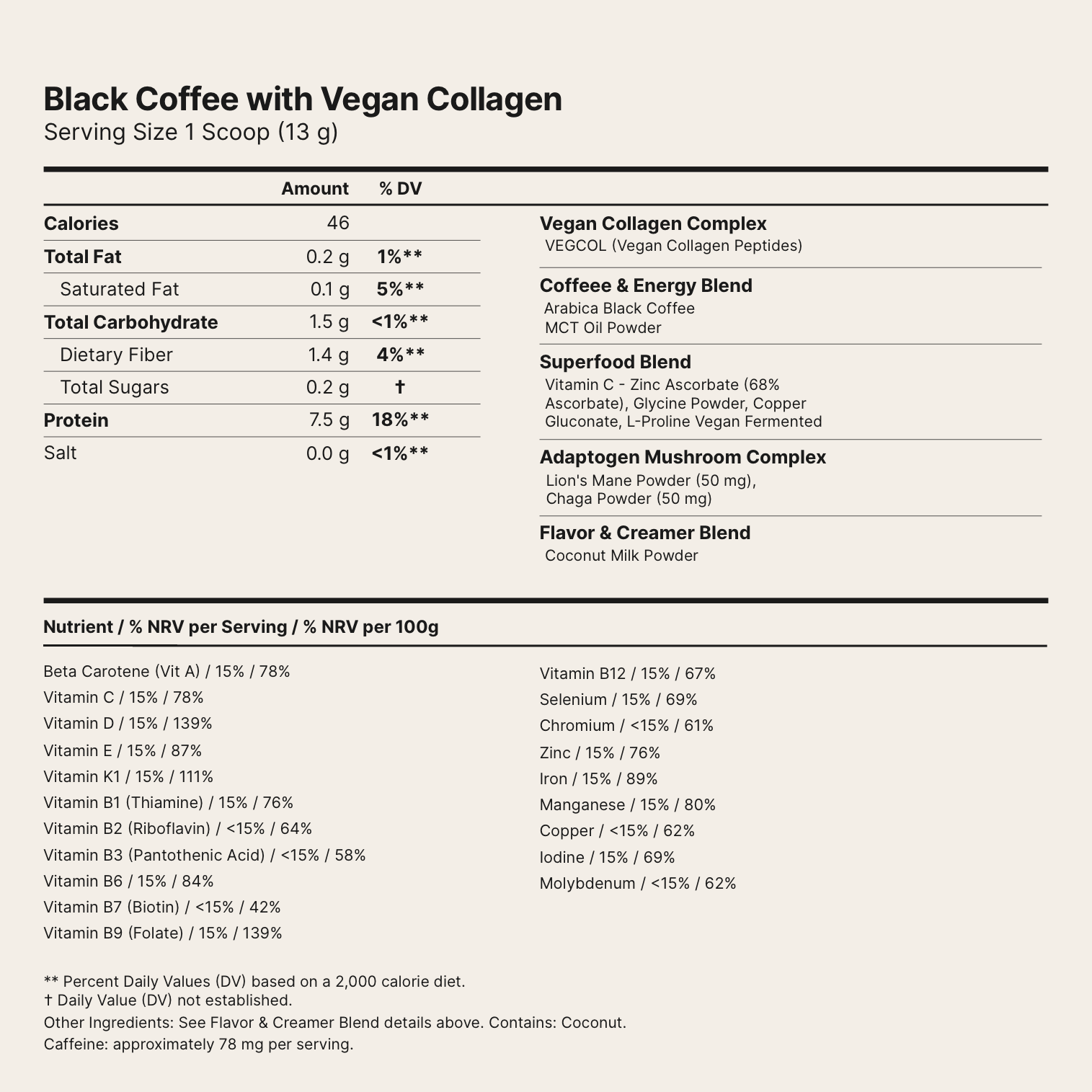 Black Coffee with Vegan Collagen