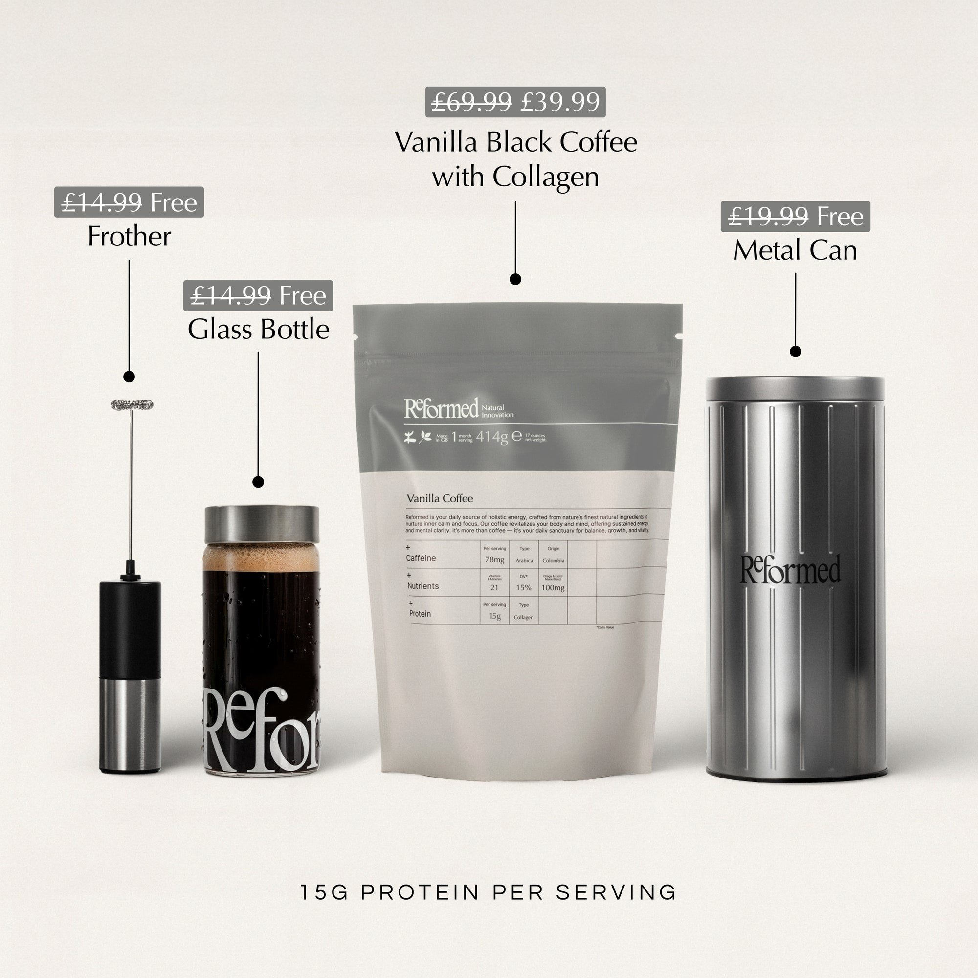 Vanilla Black Coffee with Collagen