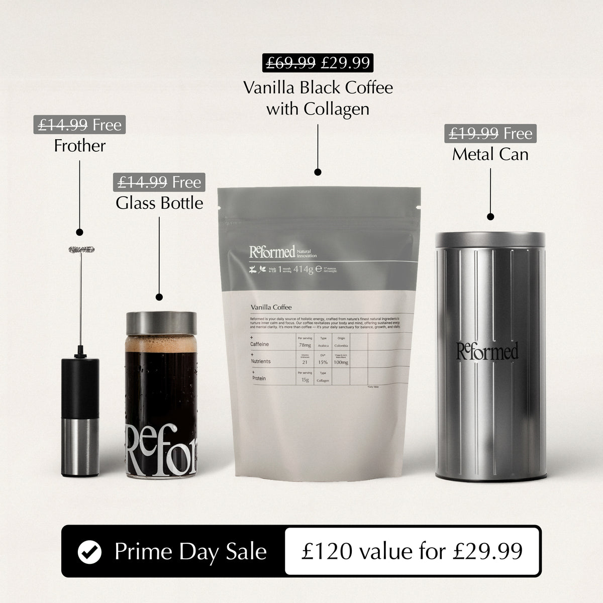 Vanilla Black Coffee with Collagen