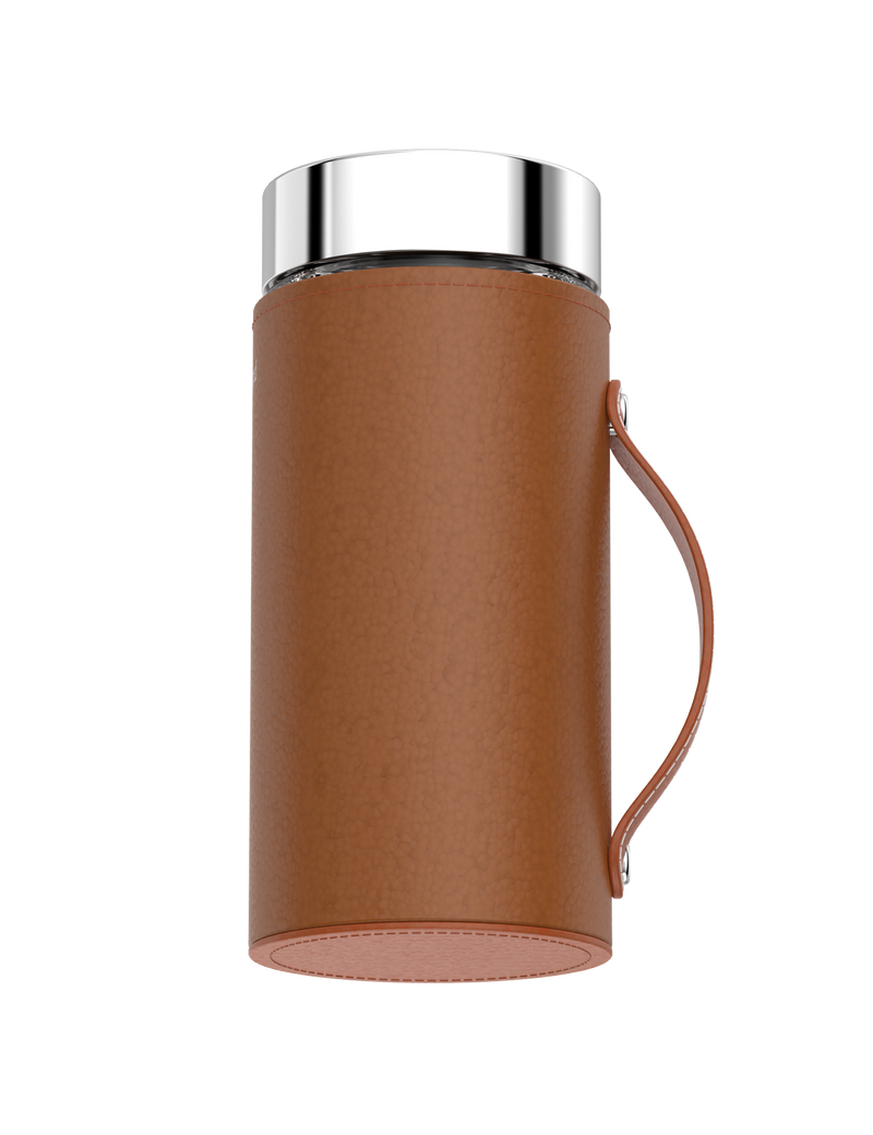 Bottle Faux-Leather Pouch with Handle